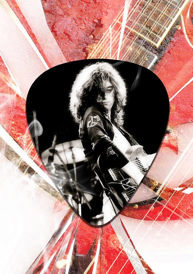 Jimmy Page Led Zeppelin Art #1 Mixed Media by Marvin Blaine