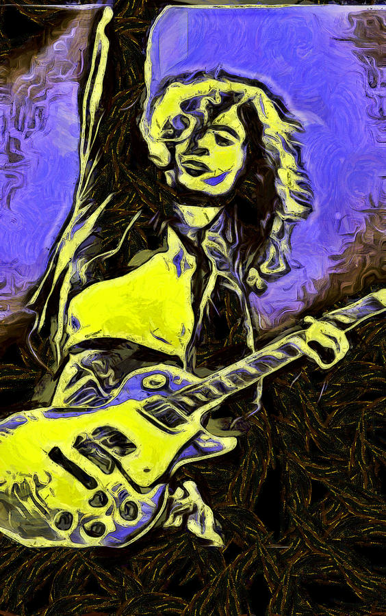 Jimmy Page Digital Art - Jimmy Page #1 by Galeria Trompiz