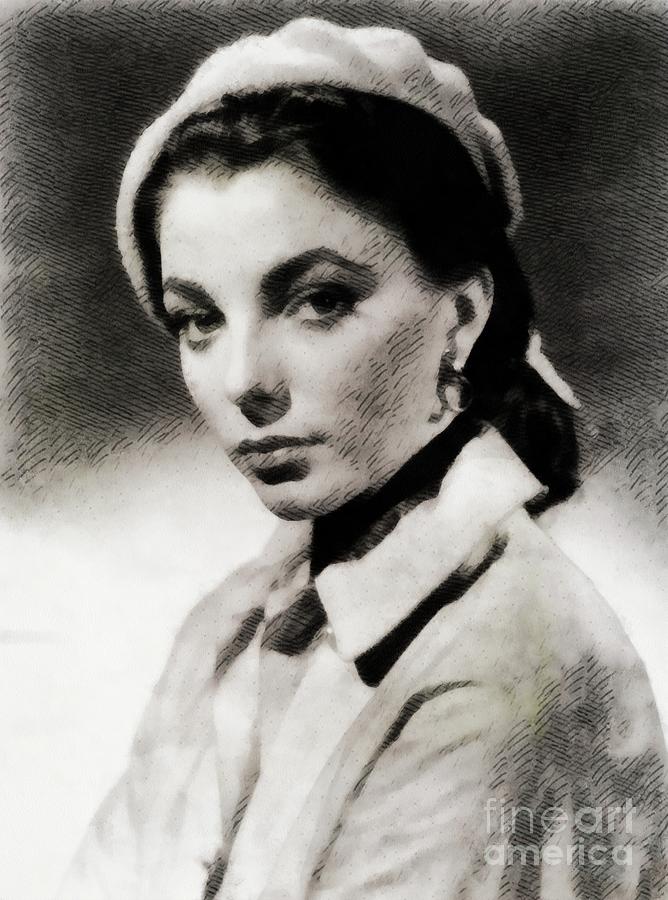 Hollywood Painting - Joan Collins, Actress #1 by Esoterica Art Agency