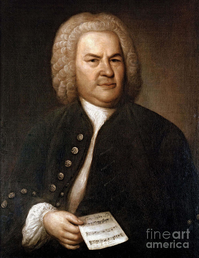 Portrait Photograph - Johann Sebastian Bach, German Baroque #1 by Photo Researchers