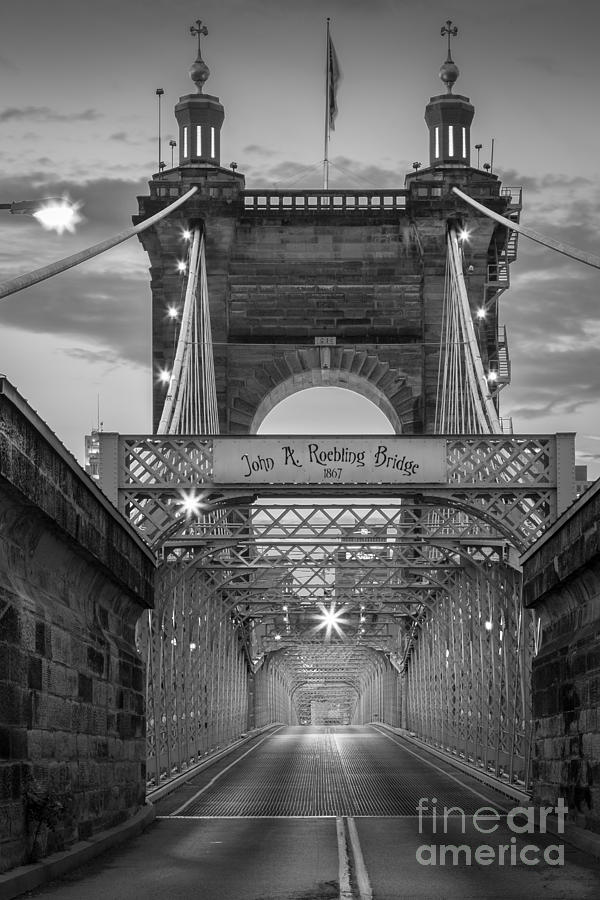 John A. Roebling Suspension Bridge Photograph by Inge Johnsson