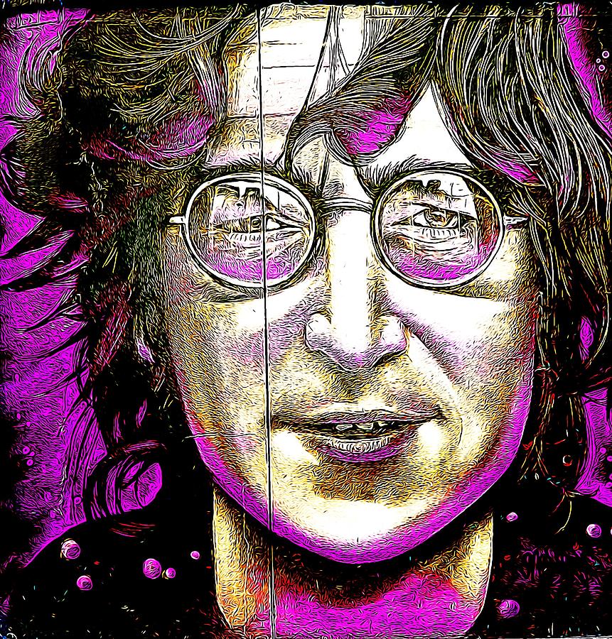 John Lennon Abstract #1 Photograph by Mark J Dunn