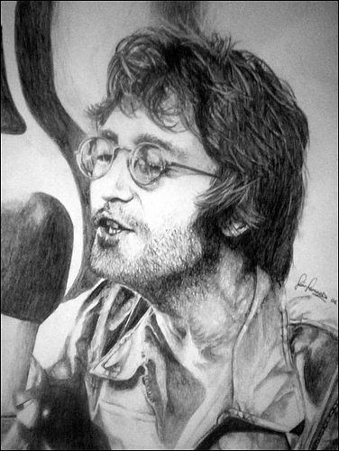John Lennon Drawing - John Lennon #1 by Sean Leonard