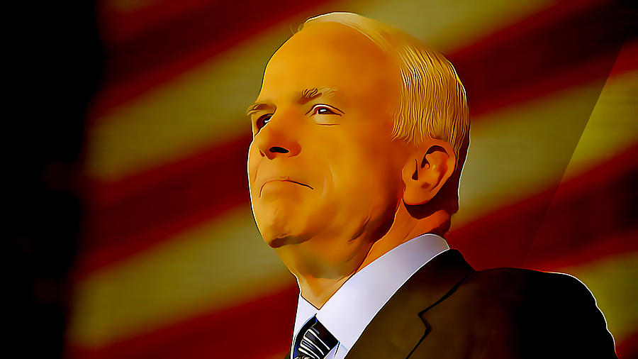 John McCain #1 Mixed Media by Marvin Blaine
