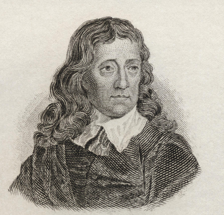 John Milton, 1608 To 1674. English Drawing by Vintage Design Pics ...