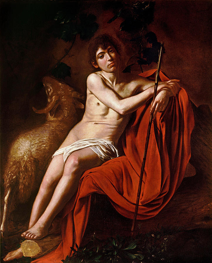 John the Baptist #1 Painting by Caravaggio