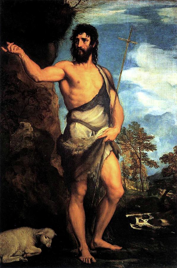 John The Baptist Painting by Troy Caperton