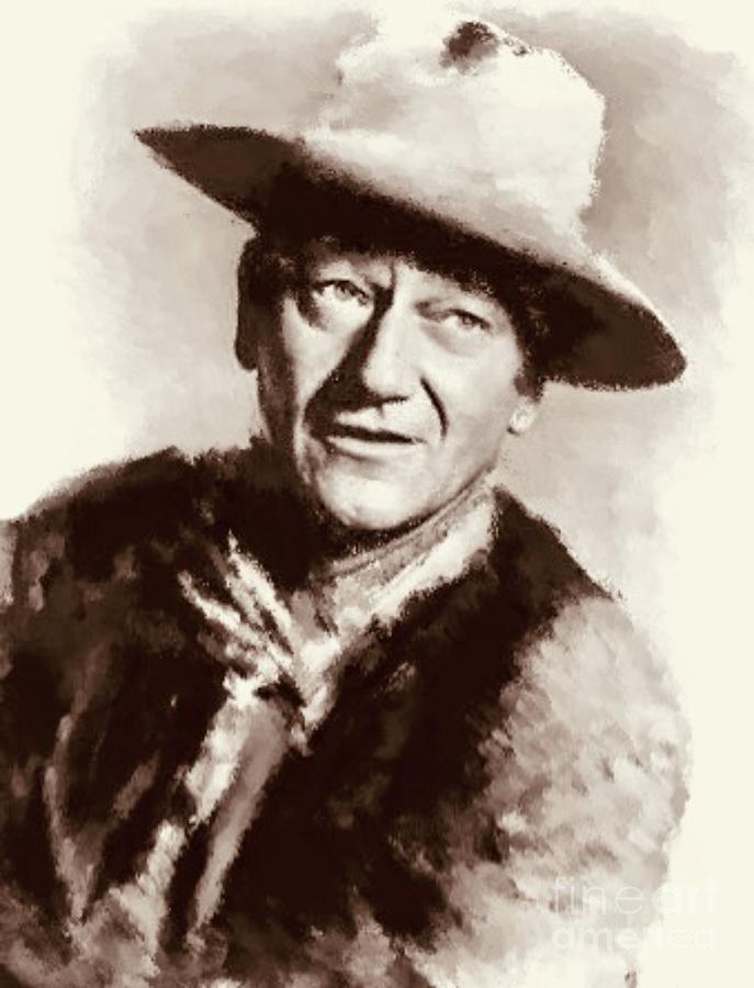 Hollywood Painting - John Wayne, Actor #1 by Esoterica Art Agency