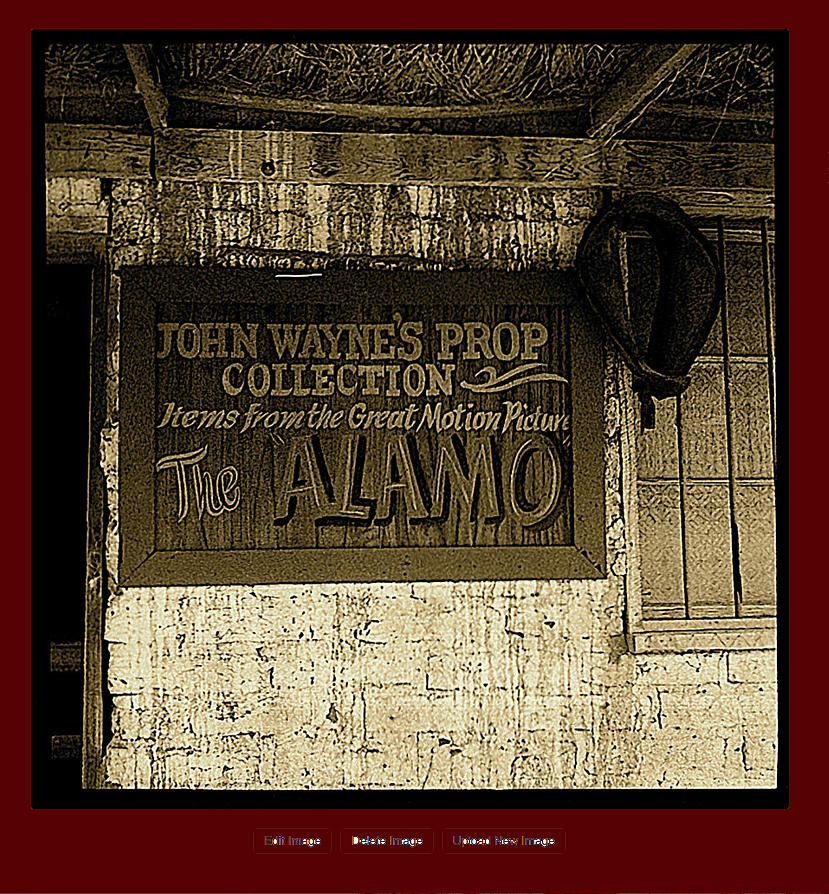 John Waynes prop collection The Alamo 1960 Old Tucson Arizona 1967-2009 #1 Photograph by David Lee Guss