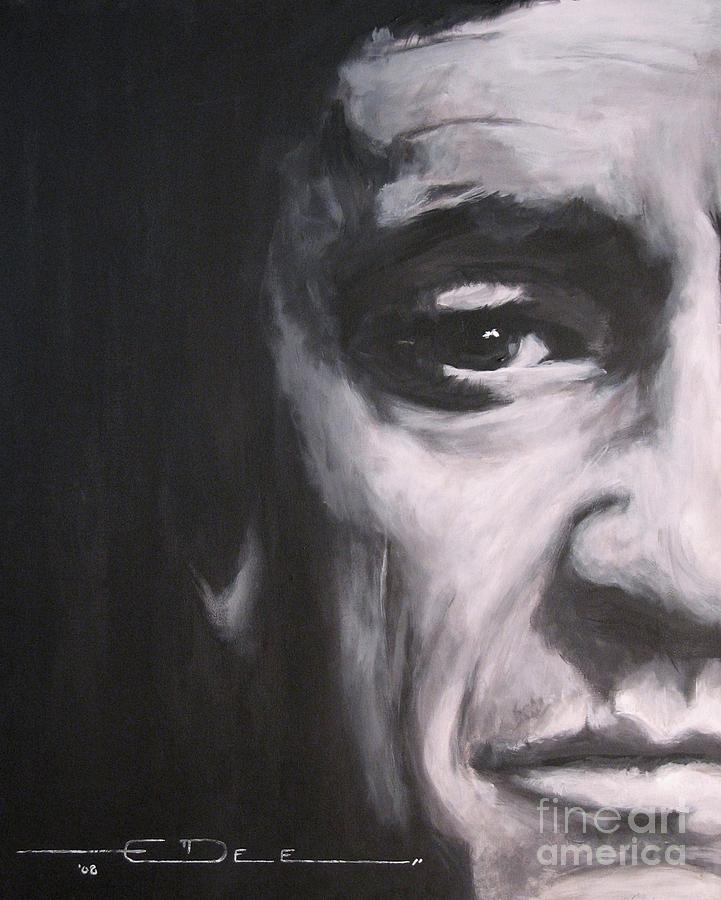 Johnny Cash 2 #1 Painting by Eric Dee