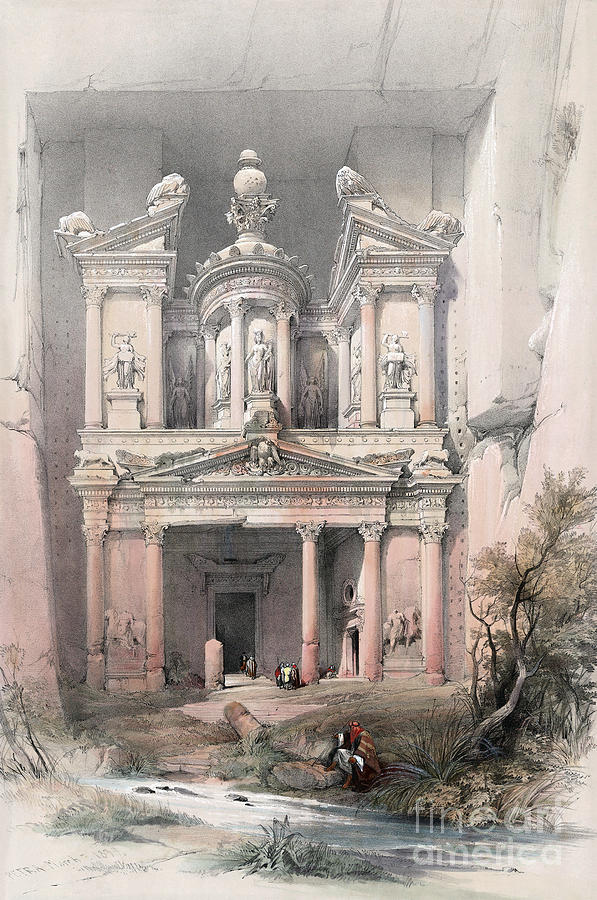 Jordan, Petra, 1839. #1 Drawing by Granger
