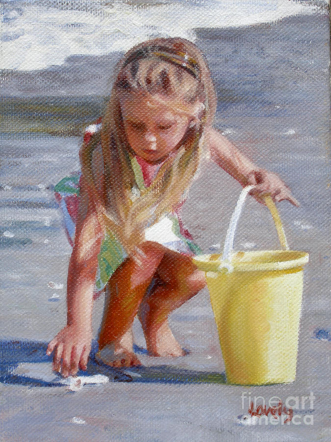 Julias Yellow Pail #1 Painting by Candace Lovely