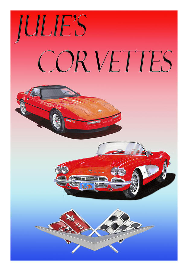 Julies Corvettes #1 Painting by Jack Pumphrey