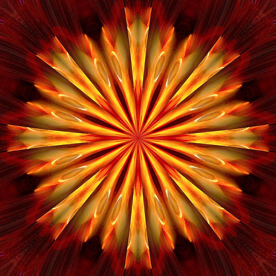 Indianapolis Digital Art - Kaleidoscope of Fire by Mark Lopez