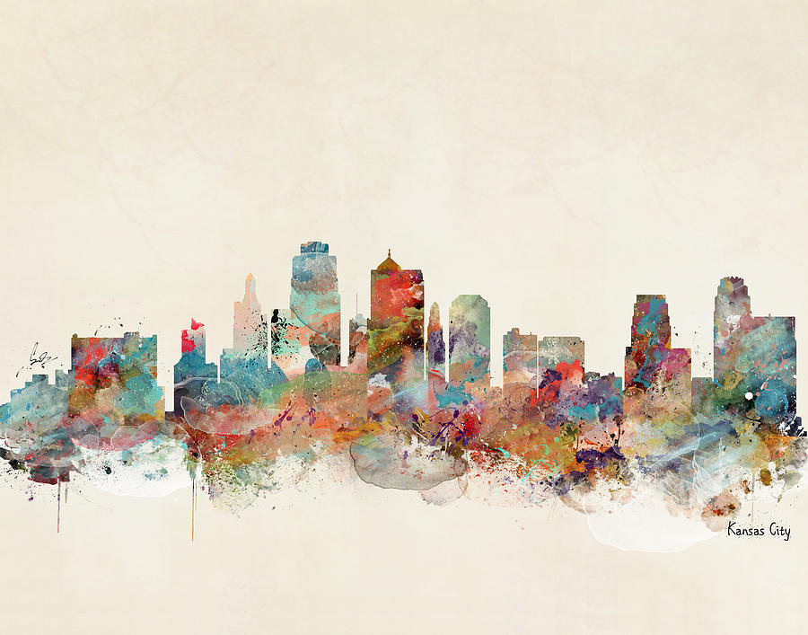 Kansas City Painting - Kansas City Missouri Skyline #1 by Bri Buckley