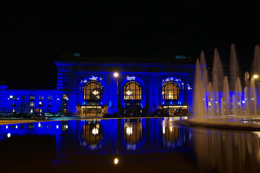 Kansas City Union Station In Royal Blue Photograph By Alan Hutchins 