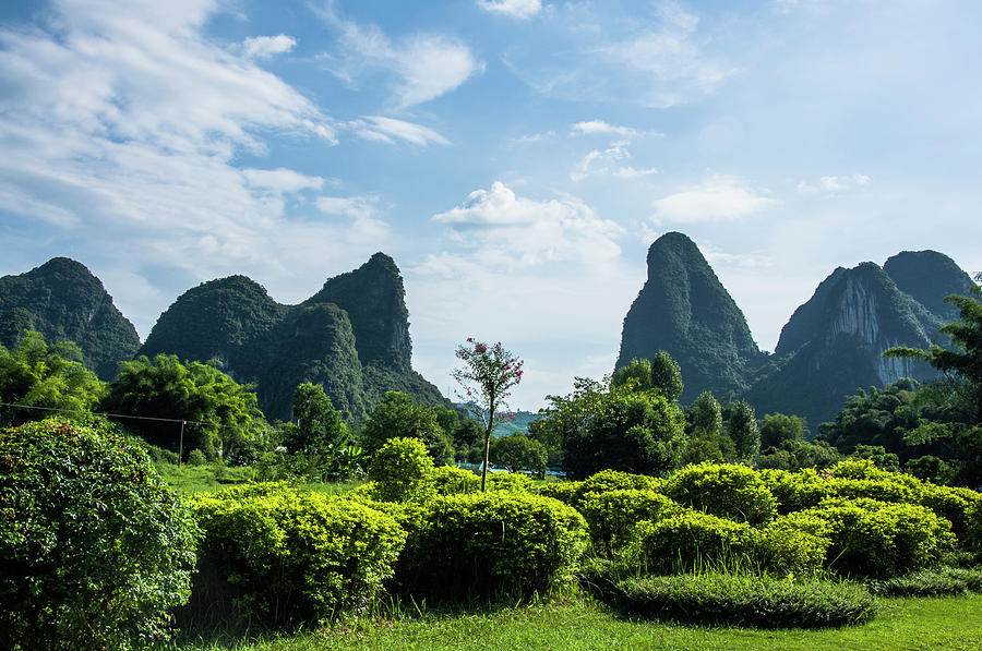 Karst mountains scenery #1 Photograph by Carl Ning