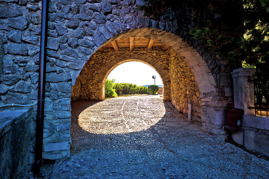 Kastav old town gate at sunset view #1 Photograph by Brch Photography