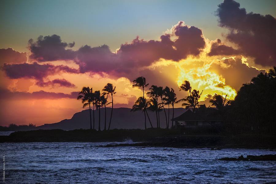 Kauai Sunset #1 Photograph by Debbie Karnes