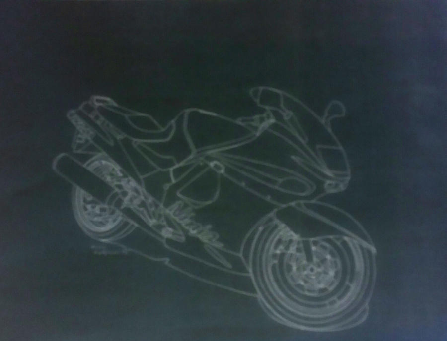 Motorcycle Drawing - Kawasaki Ninja #1 by Henry Hargrove Jr
