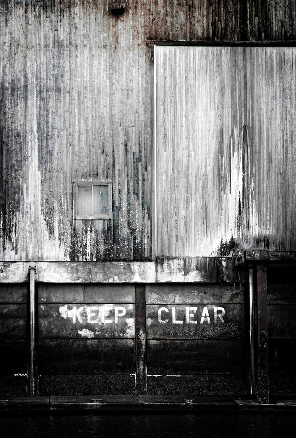 Keep Clear Industrial Art #1 Photograph by Carol Leigh