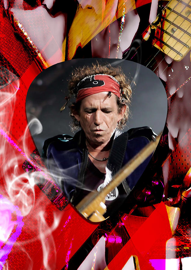 Keith Richards The Rolling Stones Art #4 Mixed Media by Marvin Blaine