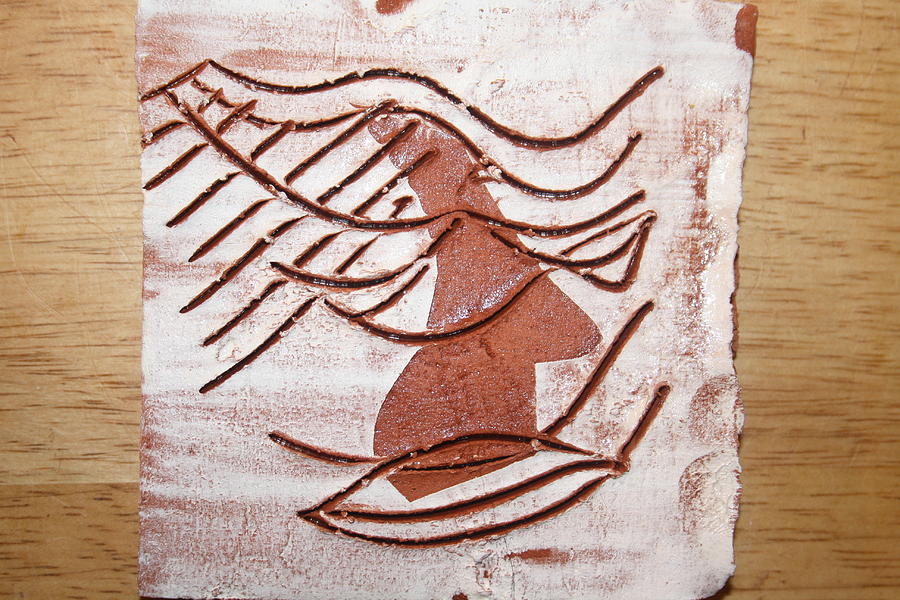Keli - Tile #1 Ceramic Art by Gloria Ssali