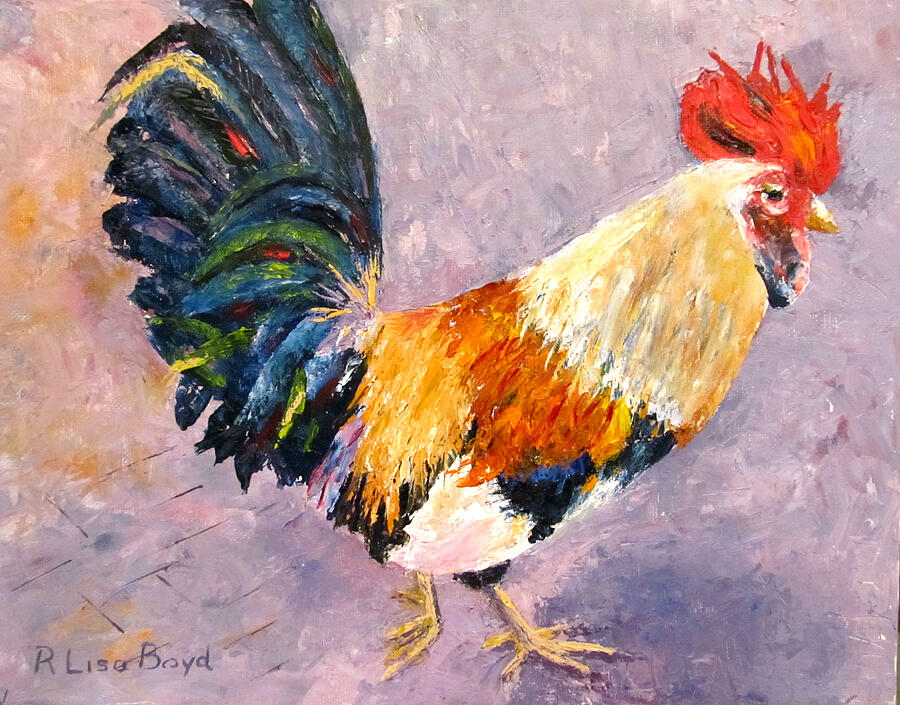 Key West Chicken #2 Painting by Lisa Boyd