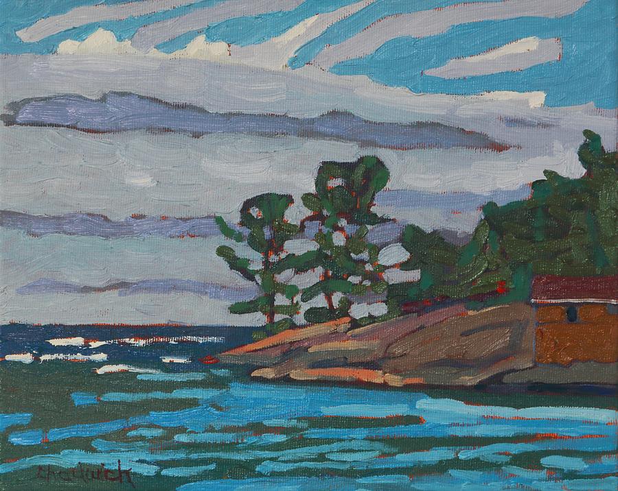 Killarney Point Flagged Pines #1 Painting by Phil Chadwick