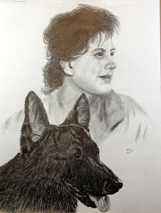 Portrait Drawing - Kim and Saver #1 by Stan Hamilton