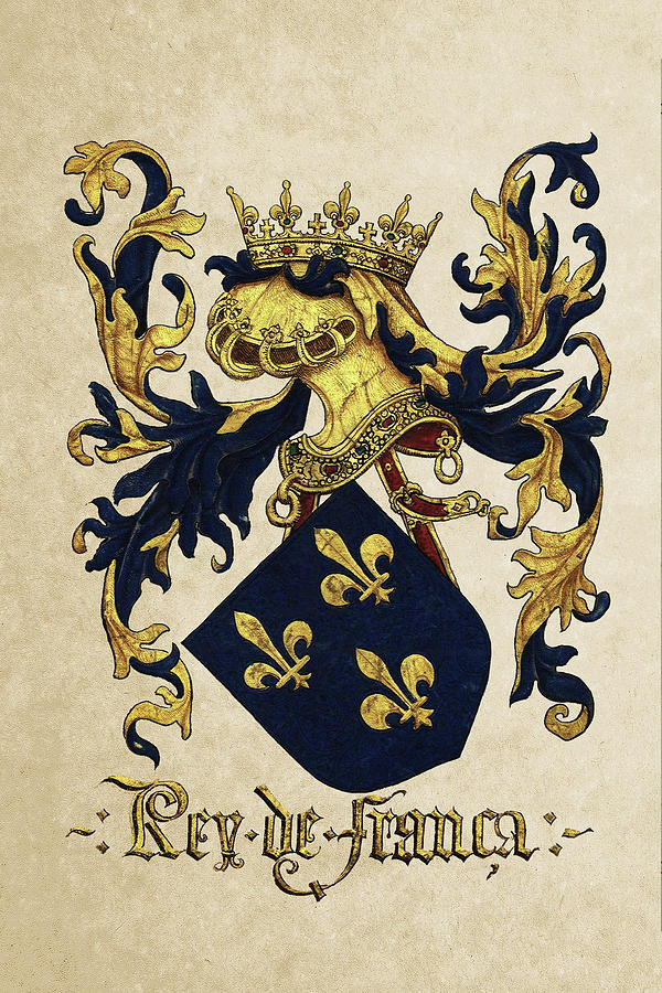 Heraldic Photograph - King of France Coat of Arms - Livro do Armeiro-Mor by Serge Averbukh Heraldic Photograph - King of France Coat of Arms - Livro do Armeiro-Mor by Serge Averbukh