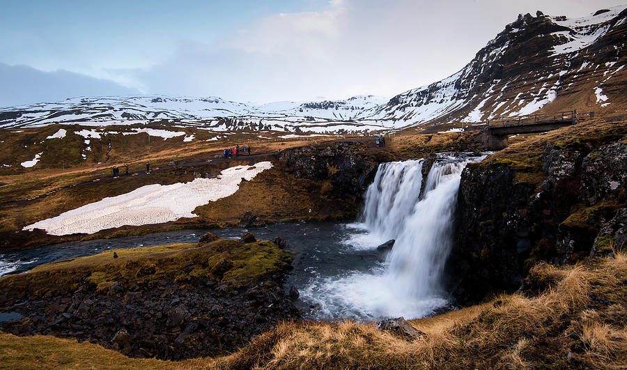 Kirkjufellsfoss waterfalls Iceland #2 Photograph by Michalakis Ppalis