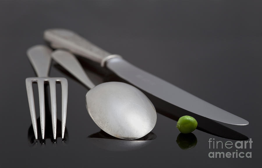 Black And White Photograph - Kitchen silverware #1 by Monika Wlodarska
