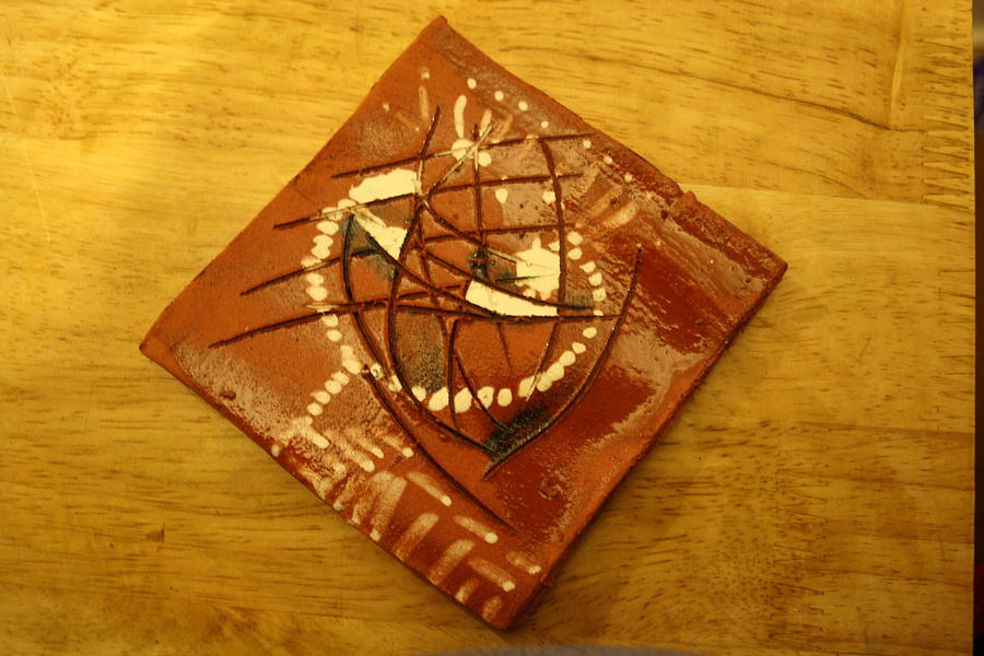 Kite - Tile #1 Ceramic Art by Gloria Ssali