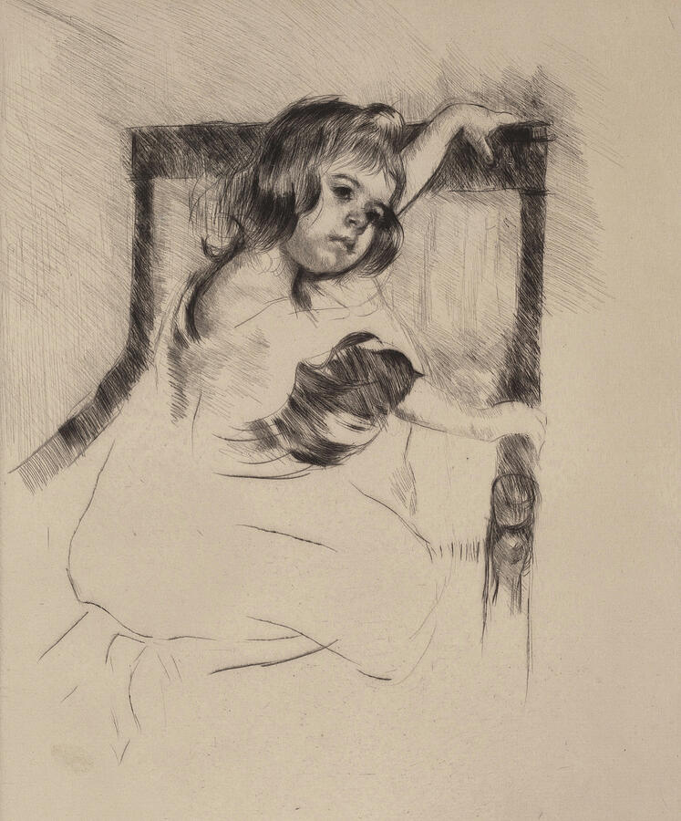 Kneeling in an Armchair, from circa 1903 Relief by Mary Cassatt