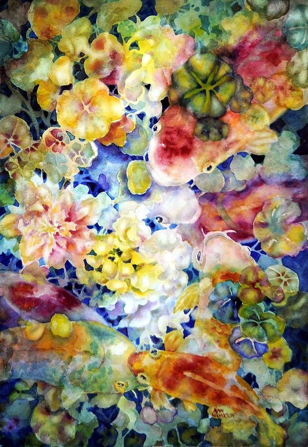Koi Garden Painting by Ann Nicholson