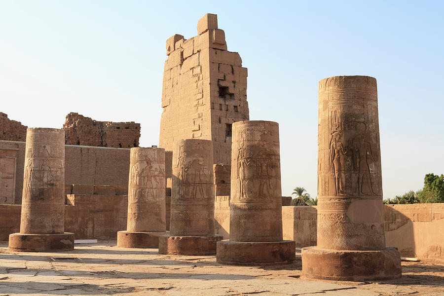 Architecture Photograph - Kom Ombo #1 by Silvia Bruno