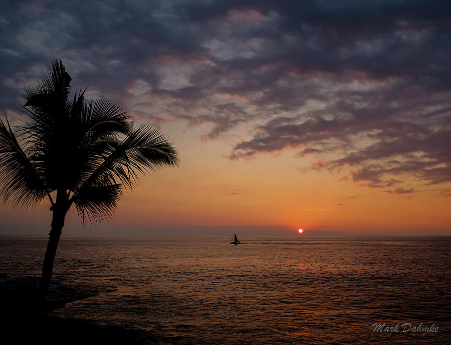 Kona Sunset #1 Photograph by Mark Dahmke