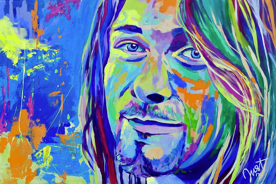 Kurt Cobain #2 Painting by Janice Westfall