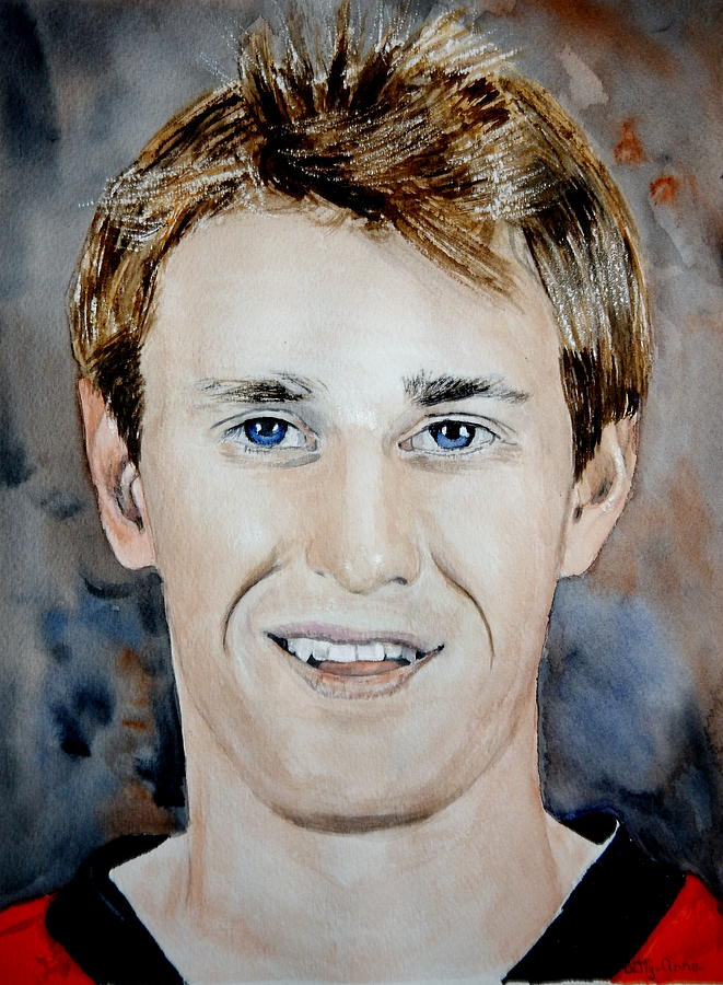 Kyle Turris #1 Painting by Betty-Anne McDonald