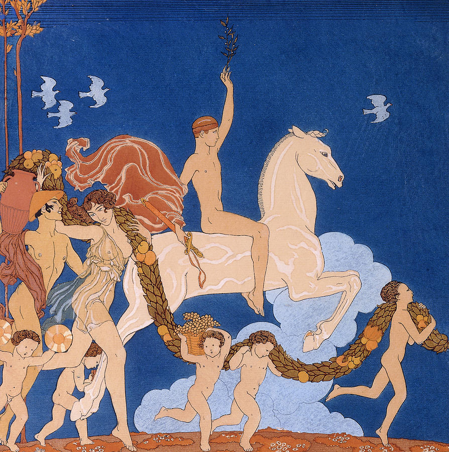 La Cheval Blanc Painting by Georges Barbier