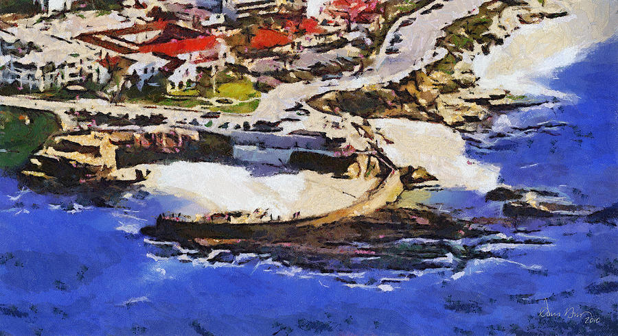 La Jolla Childrens Pool Painting by Russ Harris