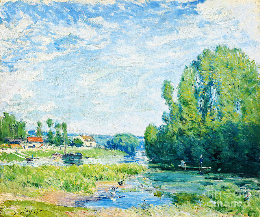 Alfred Sisley Painting - La Mare Aux Canards #1 by Celestial Images