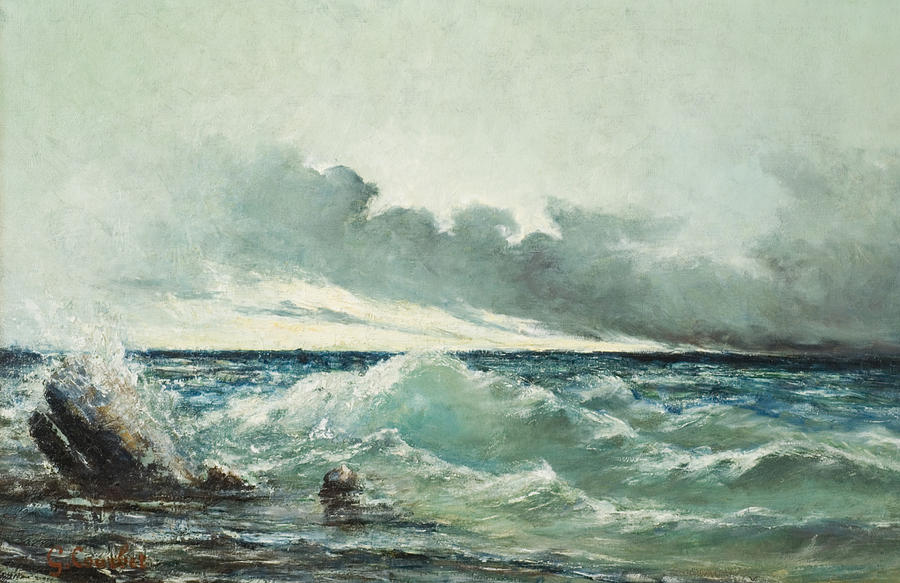 Gustave Courbet  Painting - La Vague by Gustave Courbet