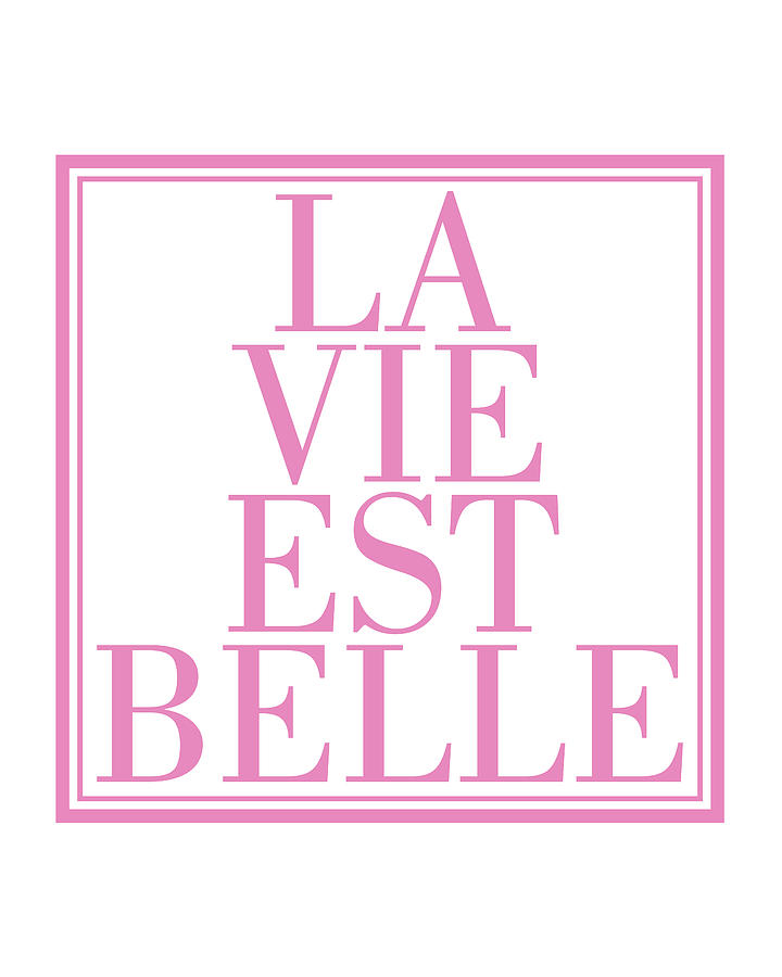 Typography Mixed Media - La vie est belle #1 by Studio Grafiikka