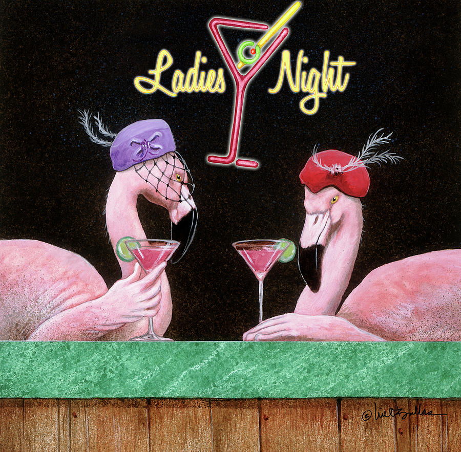 Ladies Night Out... #3 Painting by Will Bullas