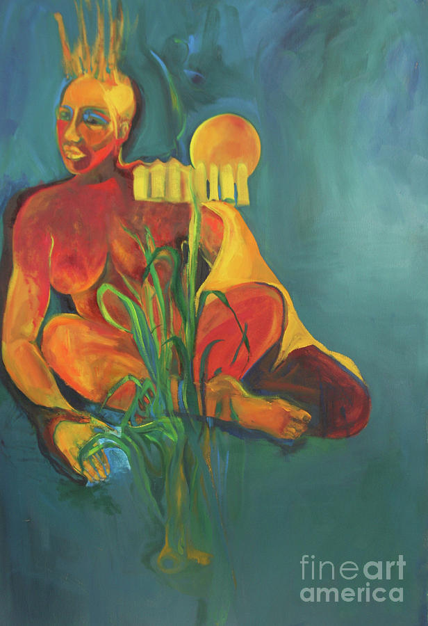 Abstract Painting - Lady in The Weeds by Daun Soden-Greene