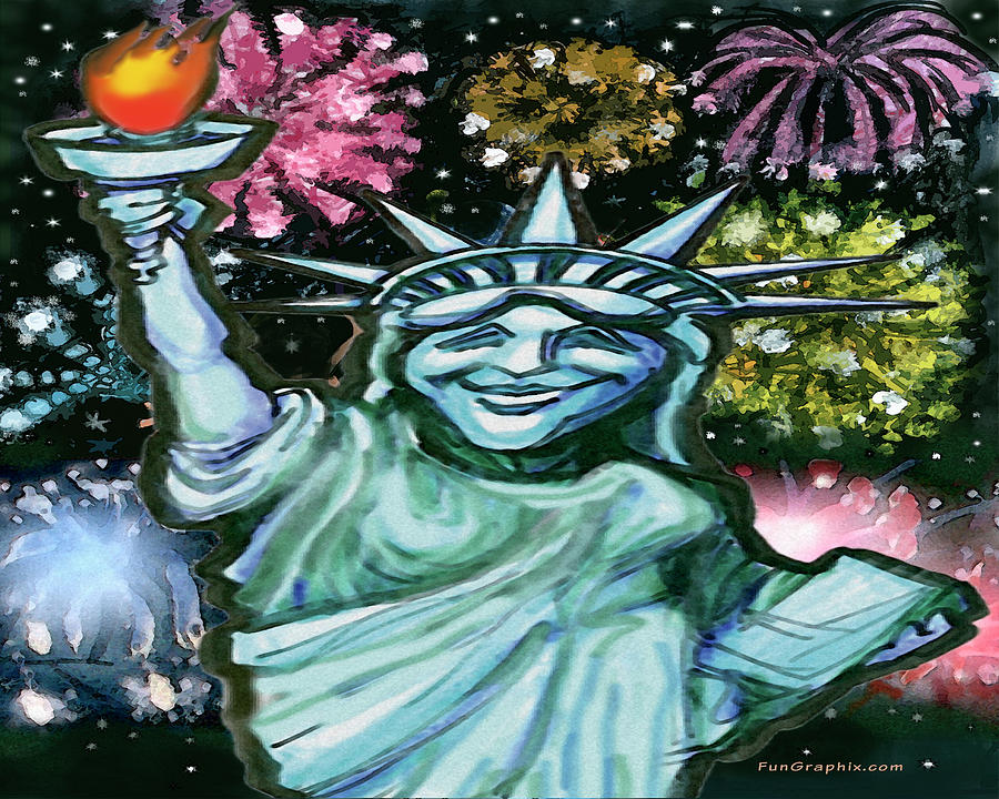 Lady Liberty #1 Digital Art by Kevin Middleton