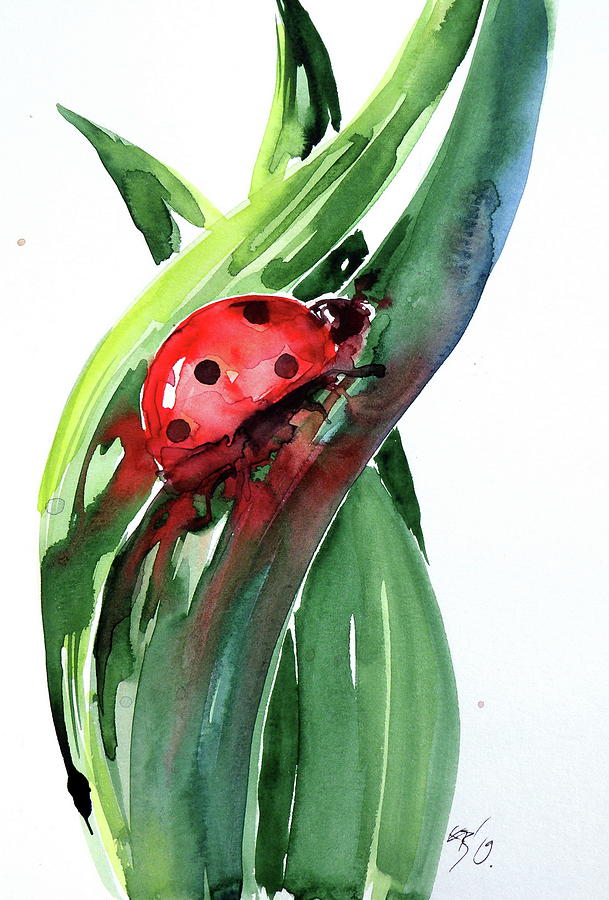 Ladybug Painting - Ladybird #3 by Kovacs Anna Brigitta