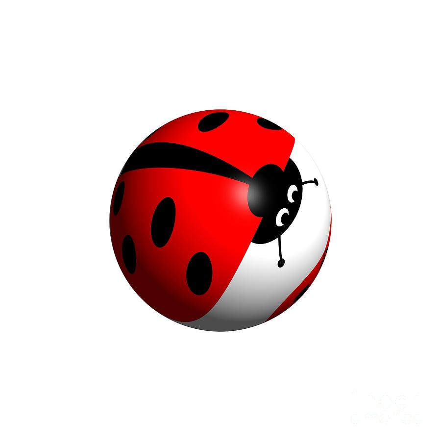 Ladybug Globe #1 Digital Art by Henrik Lehnerer